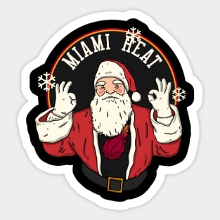 Santa Claus Loves Miami Heat Sticker